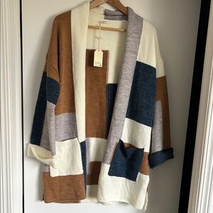 Jodifl Colorblock Open Front Cardigan